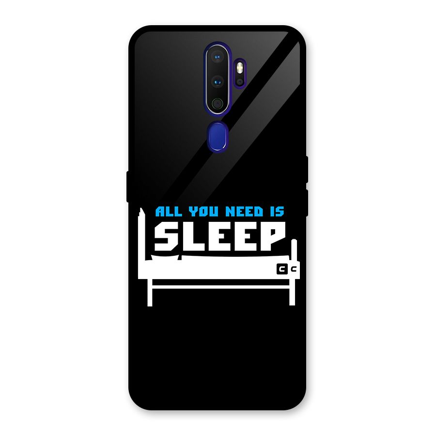 All You Need Sleep Glass Back Case for Oppo A9 (2020)