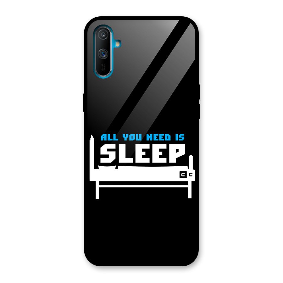 All You Need Sleep Glass Back Case for Realme C3