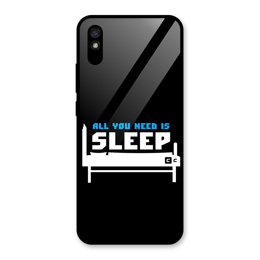 All You Need Sleep Glass Back Case for Redmi 9i