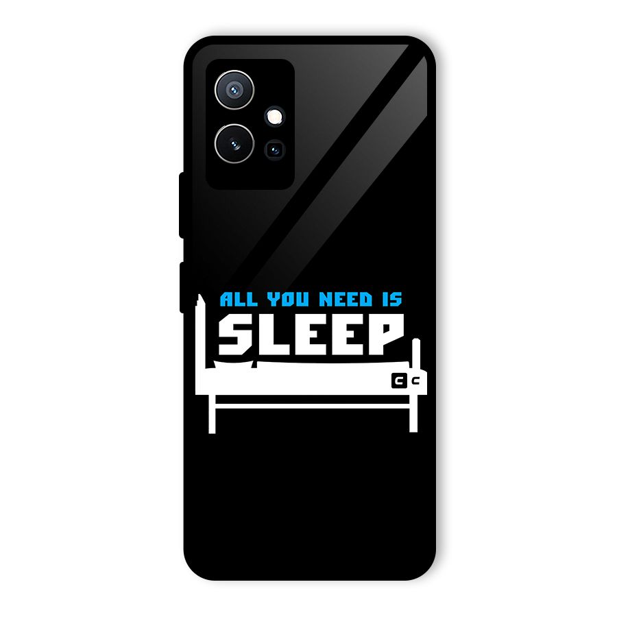 All You Need Sleep Glass Back Case for Vivo T1 5G