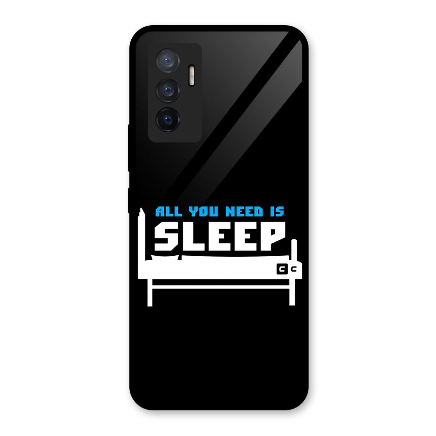 All You Need Sleep Glass Back Case for Vivo V23e