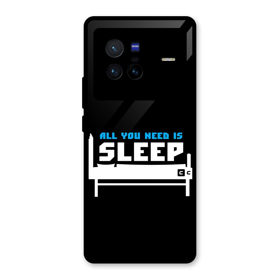 All You Need Sleep Glass Back Case for Vivo X80