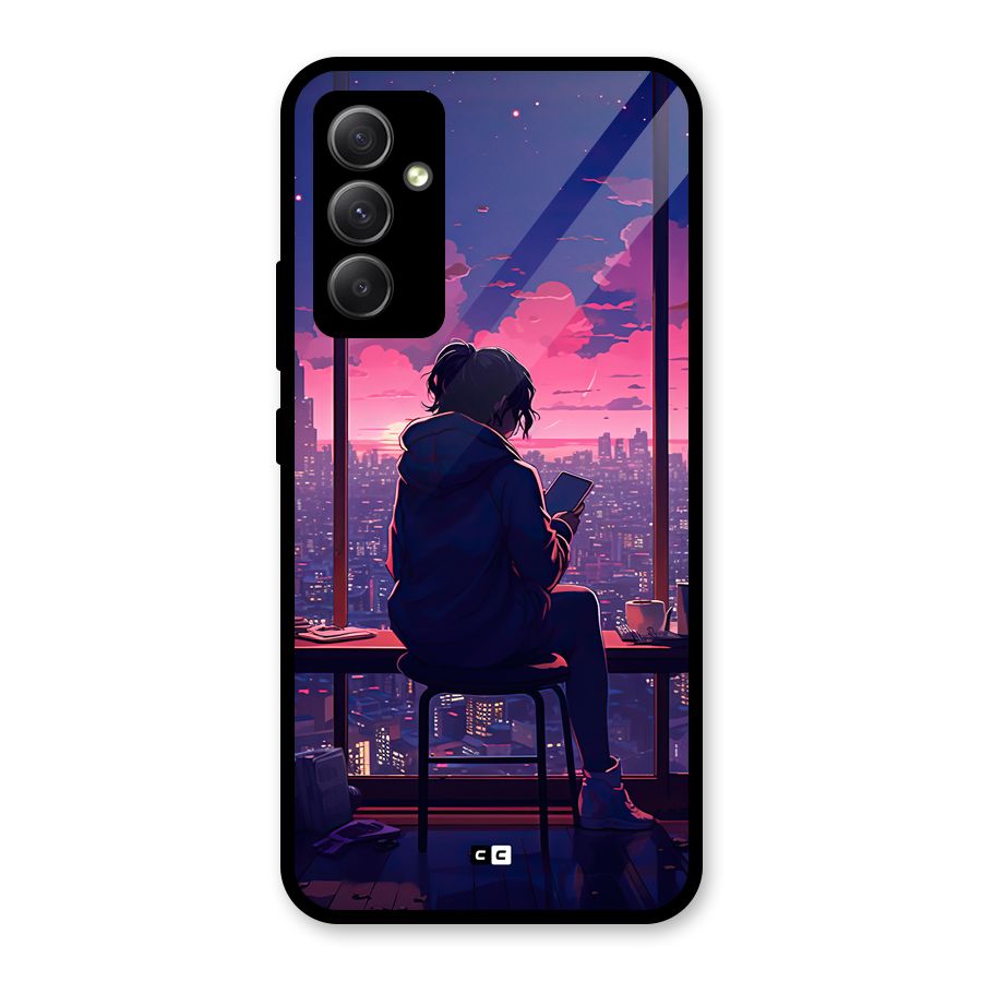 Alone Anime Glass Back Case for Galaxy A34