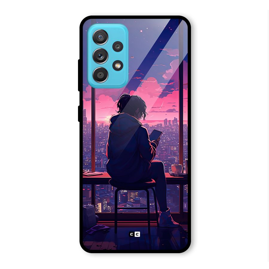 Alone Anime Glass Back Case for Galaxy A52s 5G