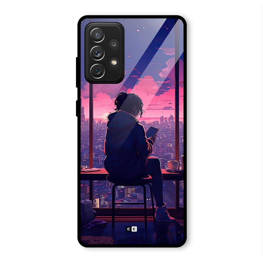 Alone Anime Glass Back Case for Galaxy A72