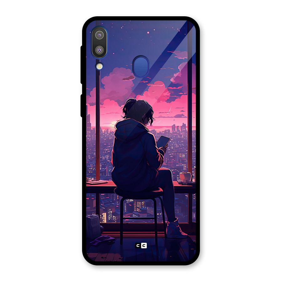 Alone Anime Glass Back Case for Galaxy M20