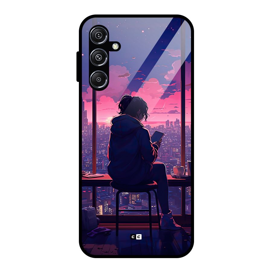 Alone Anime Glass Back Case for Galaxy M34 5G
