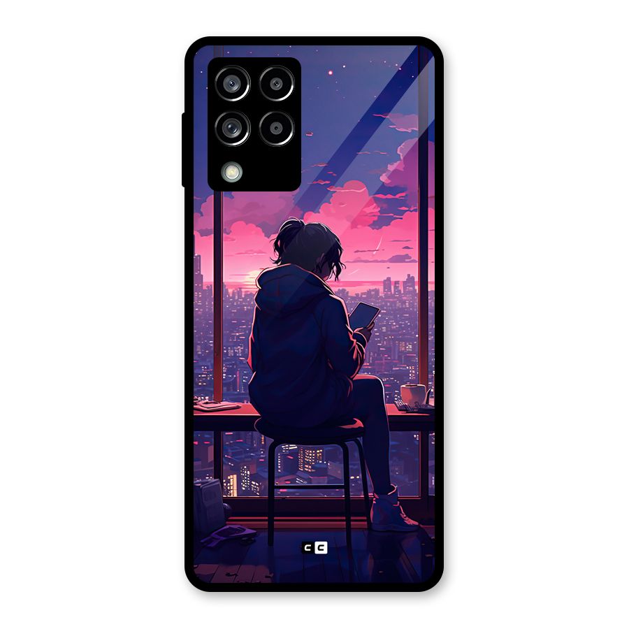 Alone Anime Glass Back Case for Galaxy M53 5G
