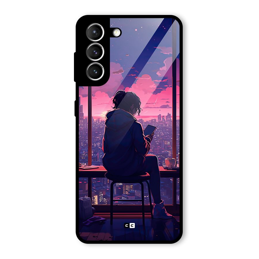 Alone Anime Glass Back Case for Galaxy S21 5G