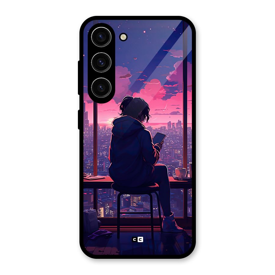 Alone Anime Glass Back Case for Galaxy S23