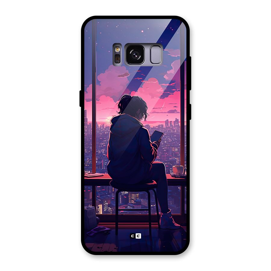Alone Anime Glass Back Case for Galaxy S8