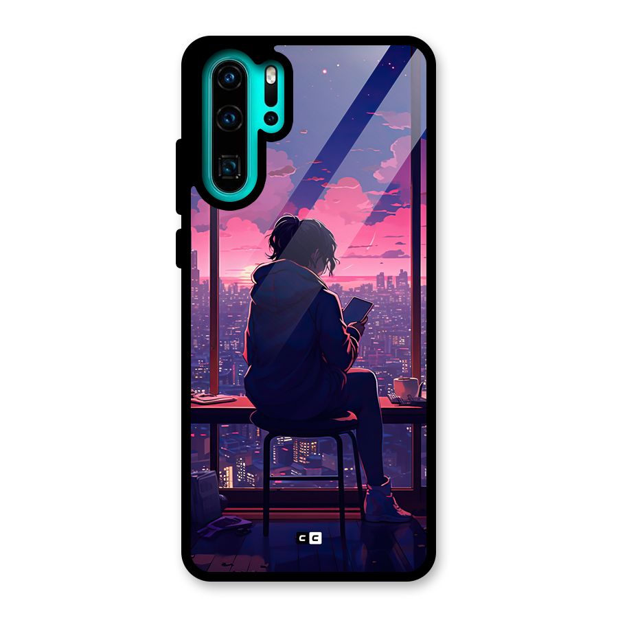 Alone Anime Glass Back Case for Huawei P30 Pro