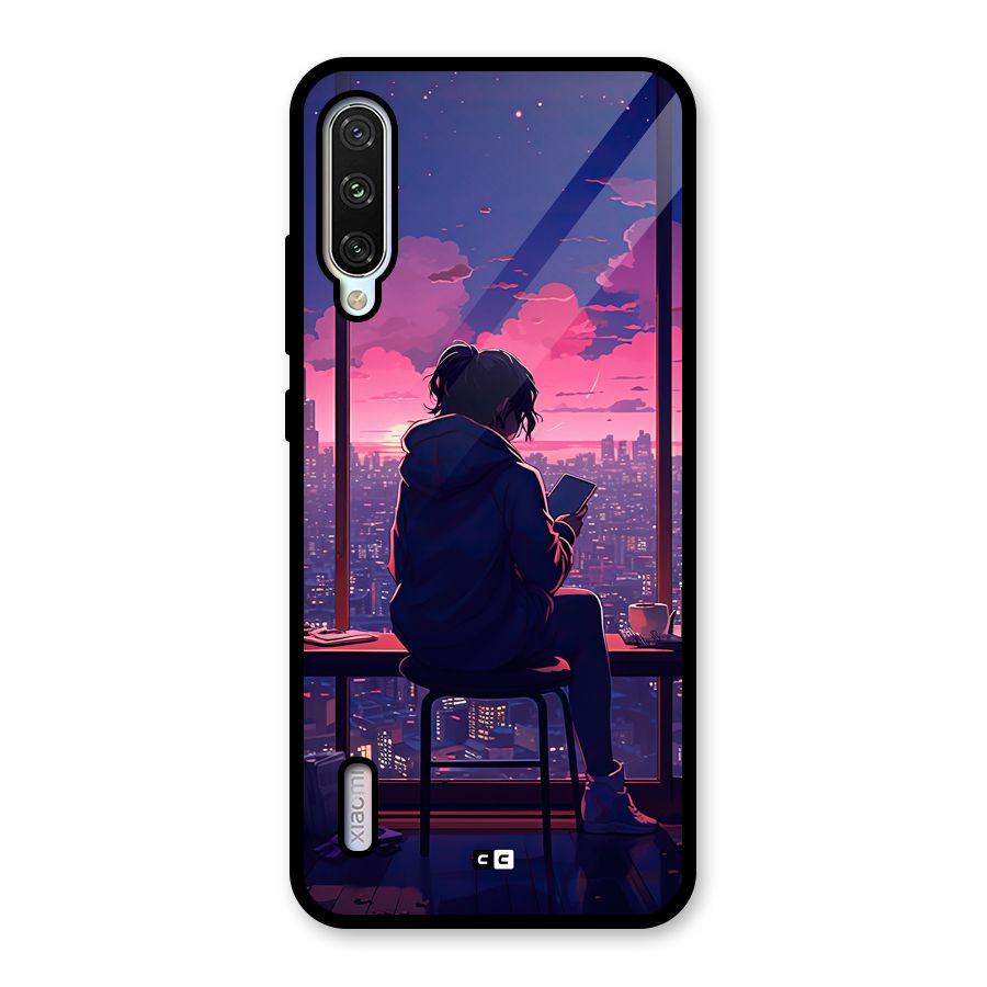 Alone Anime Glass Back Case for Mi A3