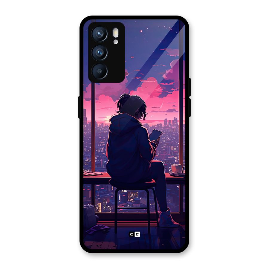 Alone Anime Glass Back Case for Oppo Reno6 5G