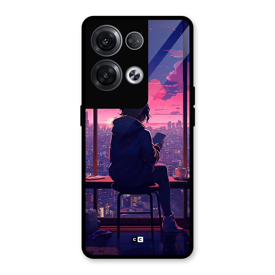 Alone Anime Glass Back Case for Oppo Reno8 Pro 5G
