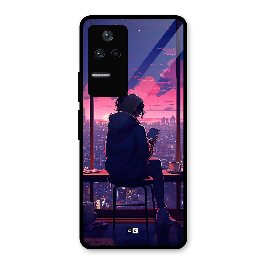 Alone Anime Glass Back Case for Poco F4 5G