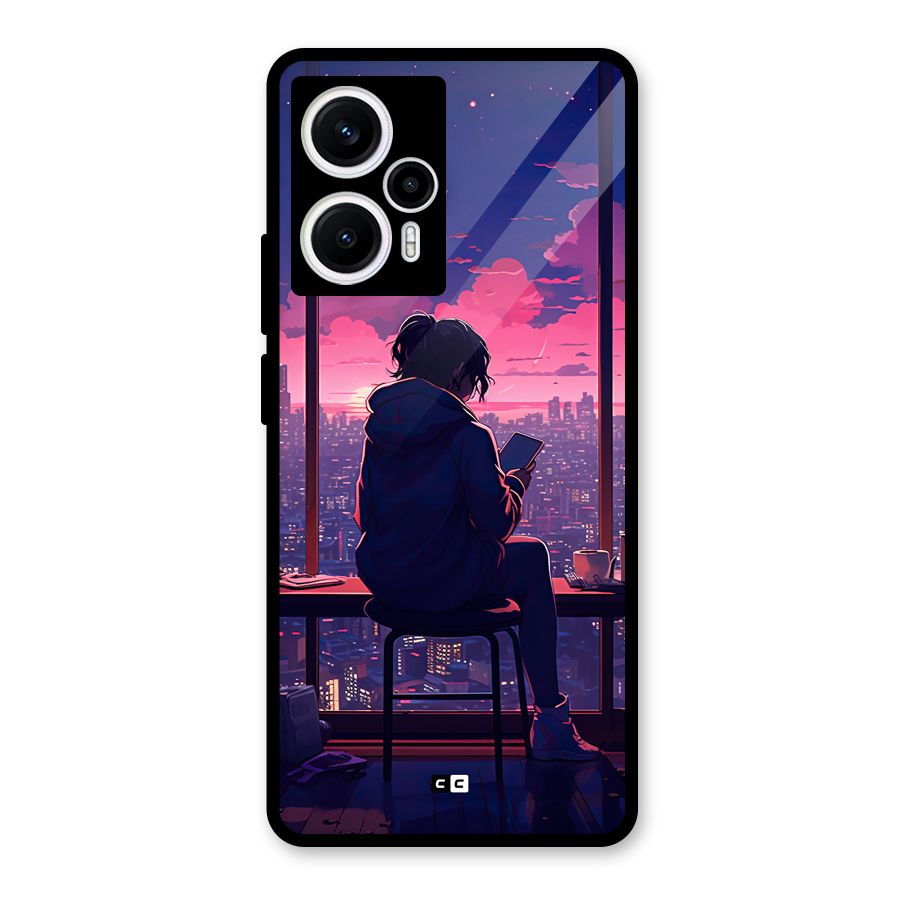 Alone Anime Glass Back Case for Poco F5