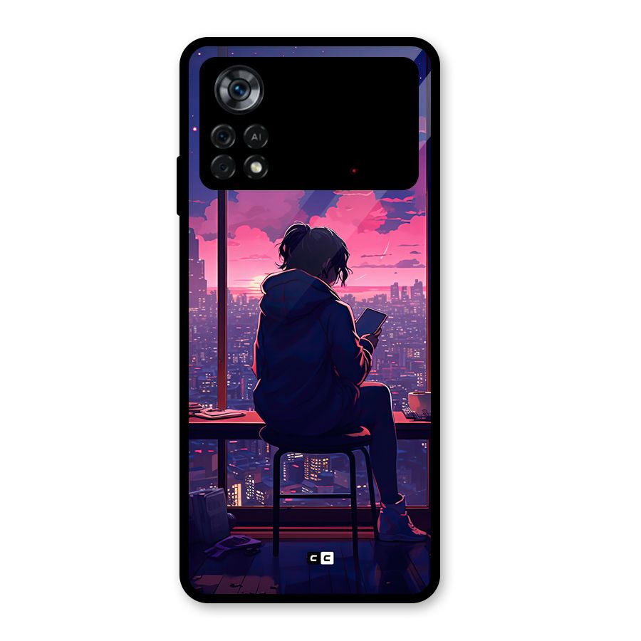 Alone Anime Glass Back Case for Poco X4 Pro 5G