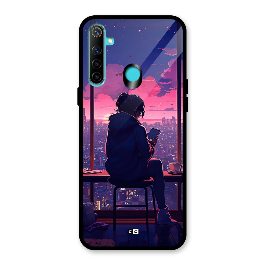 Alone Anime Glass Back Case for Realme 5