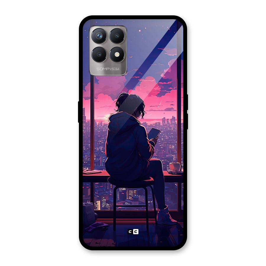 Alone Anime Glass Back Case for Realme 8i