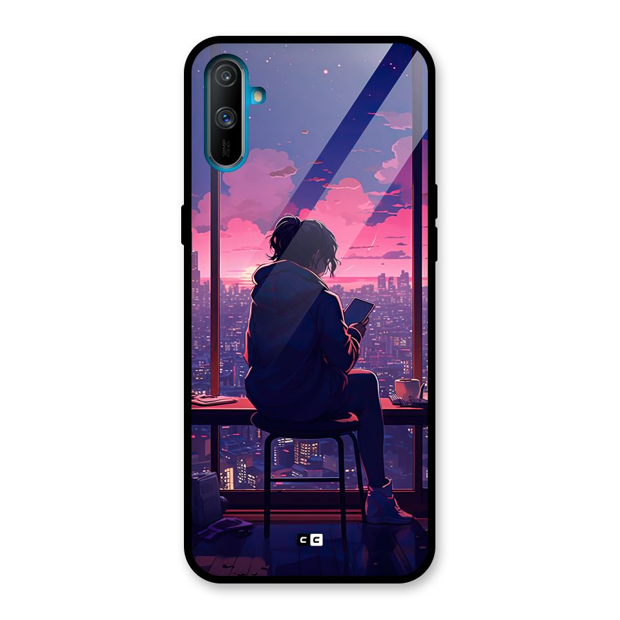 Alone Anime Glass Back Case for Realme C3