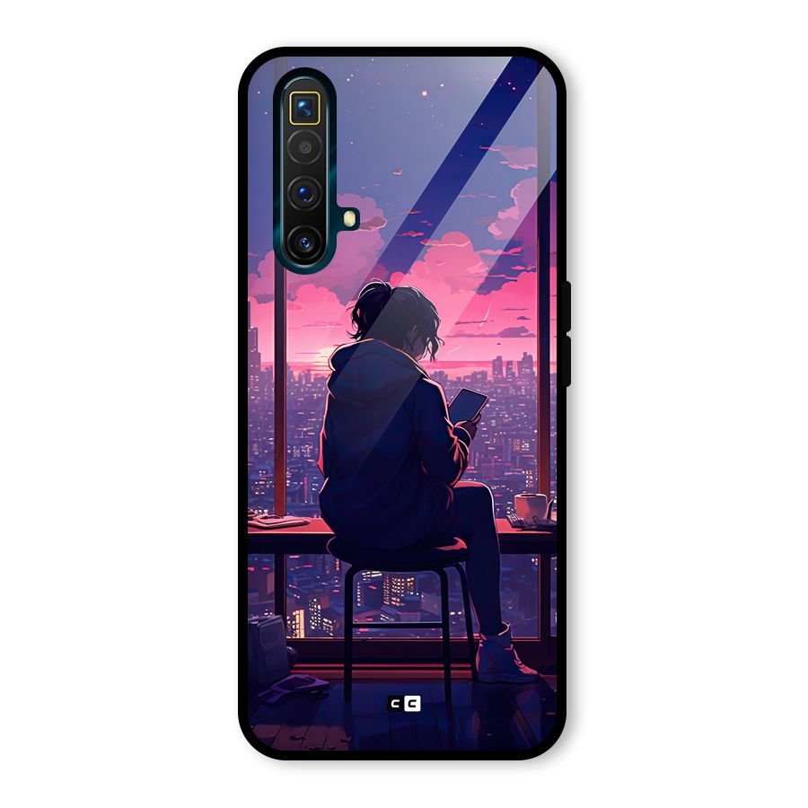 Alone Anime Glass Back Case for Realme X3