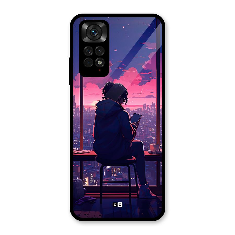 Alone Anime Glass Back Case for Redmi Note 11S