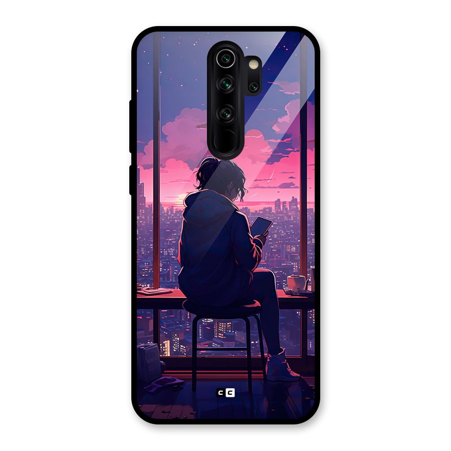 Alone Anime Glass Back Case for Redmi Note 8 Pro