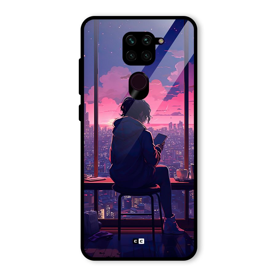 Alone Anime Glass Back Case for Redmi Note 9