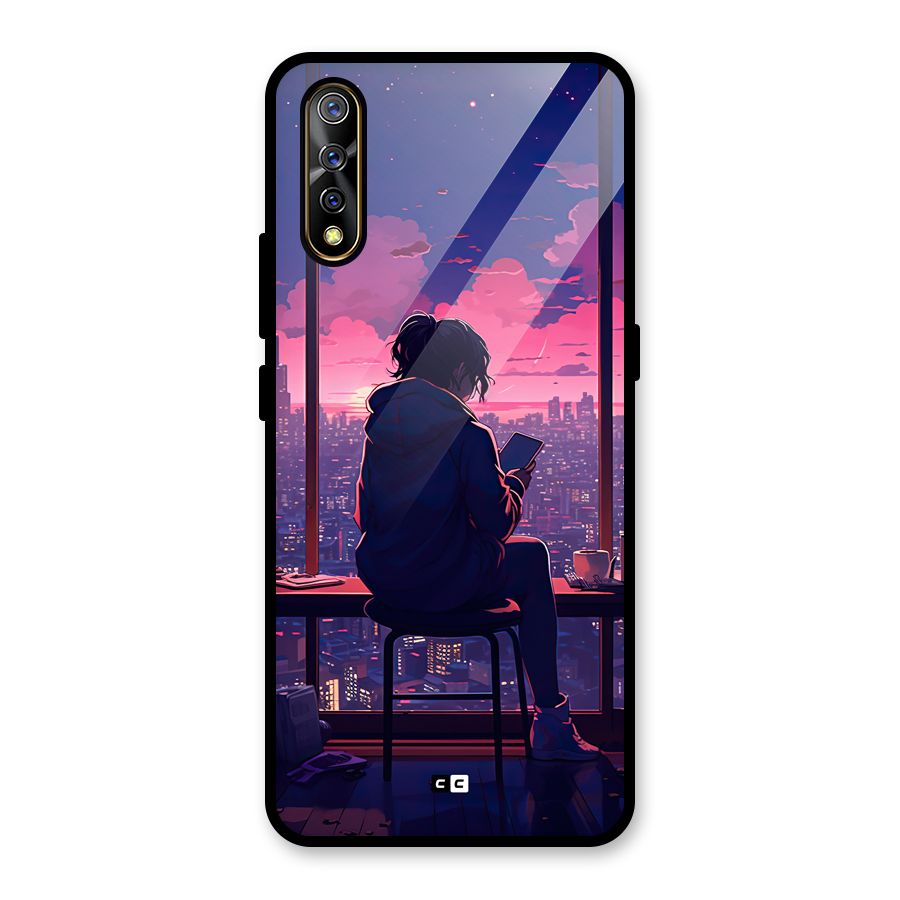 Alone Anime Glass Back Case for Vivo S1