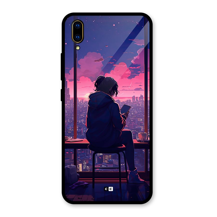 Alone Anime Glass Back Case for Vivo V11 Pro