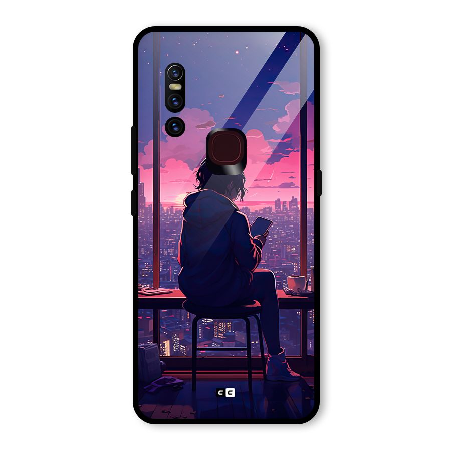 Alone Anime Glass Back Case for Vivo V15