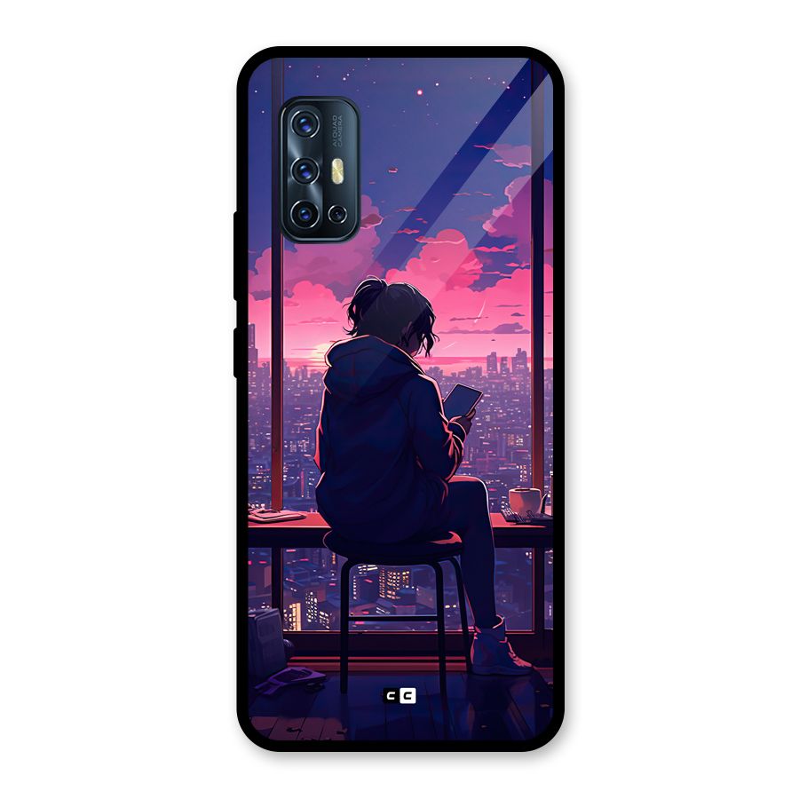 Alone Anime Glass Back Case for Vivo V17