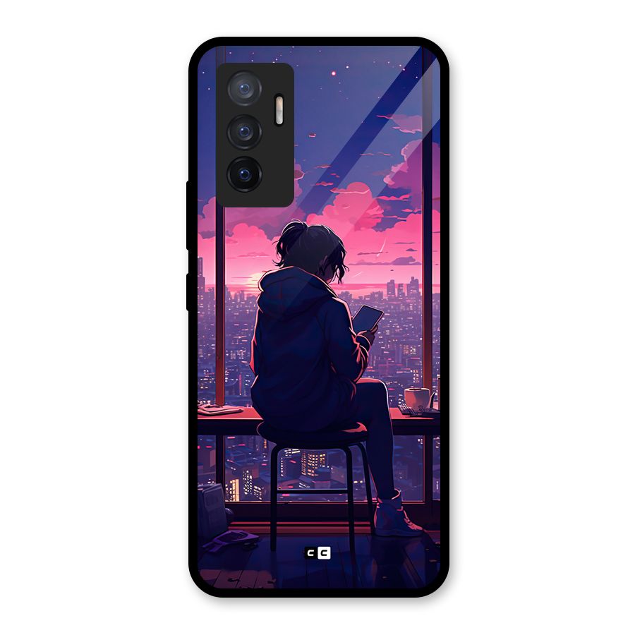 Alone Anime Glass Back Case for Vivo V23e