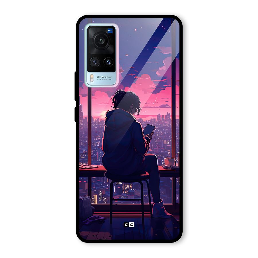Alone Anime Glass Back Case for Vivo X60