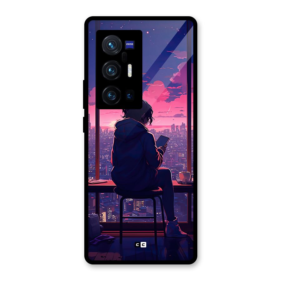 Alone Anime Glass Back Case for Vivo X70 Pro Plus