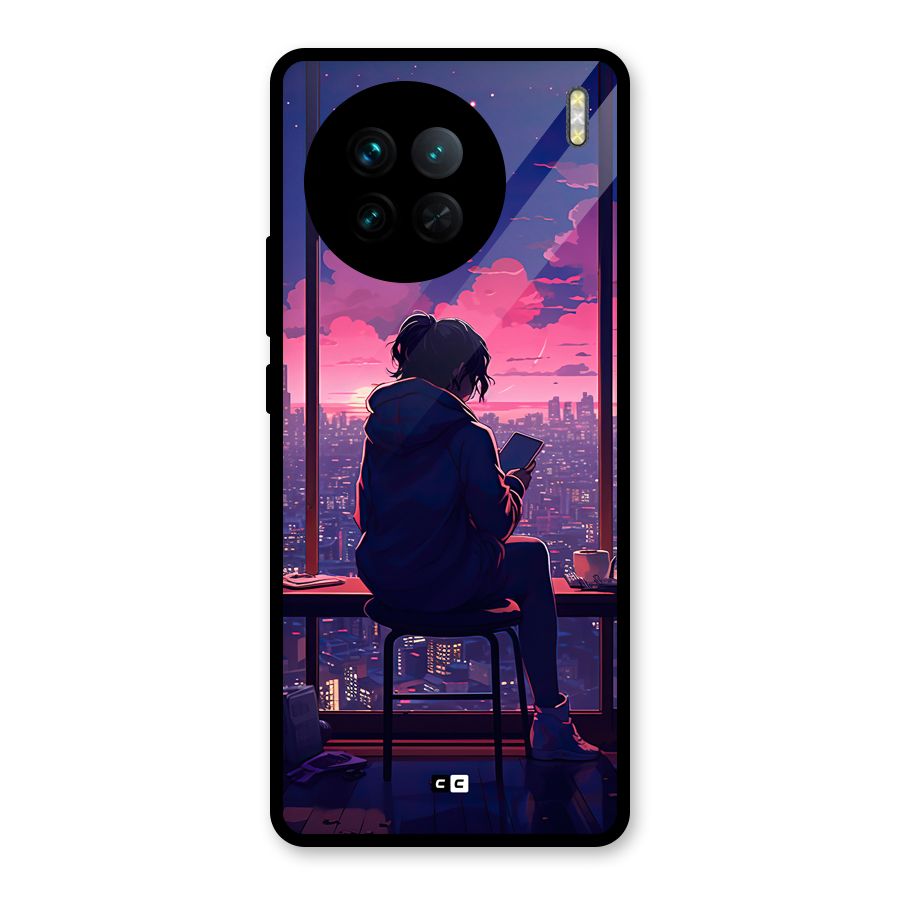 Alone Anime Glass Back Case for Vivo X90