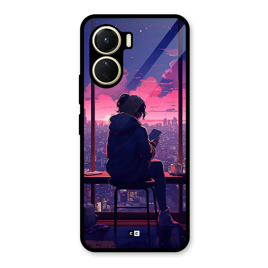 Alone Anime Glass Back Case for Vivo Y16