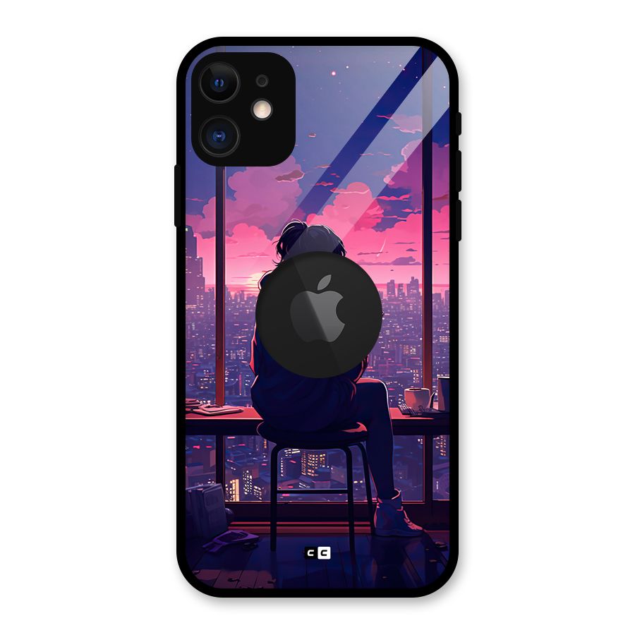 Alone Anime Glass Back Case for iPhone 11 Logo Cut