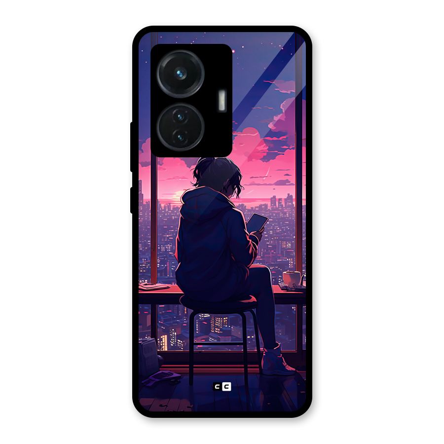 Alone Anime Glass Back Case for iQOO Z6 44W