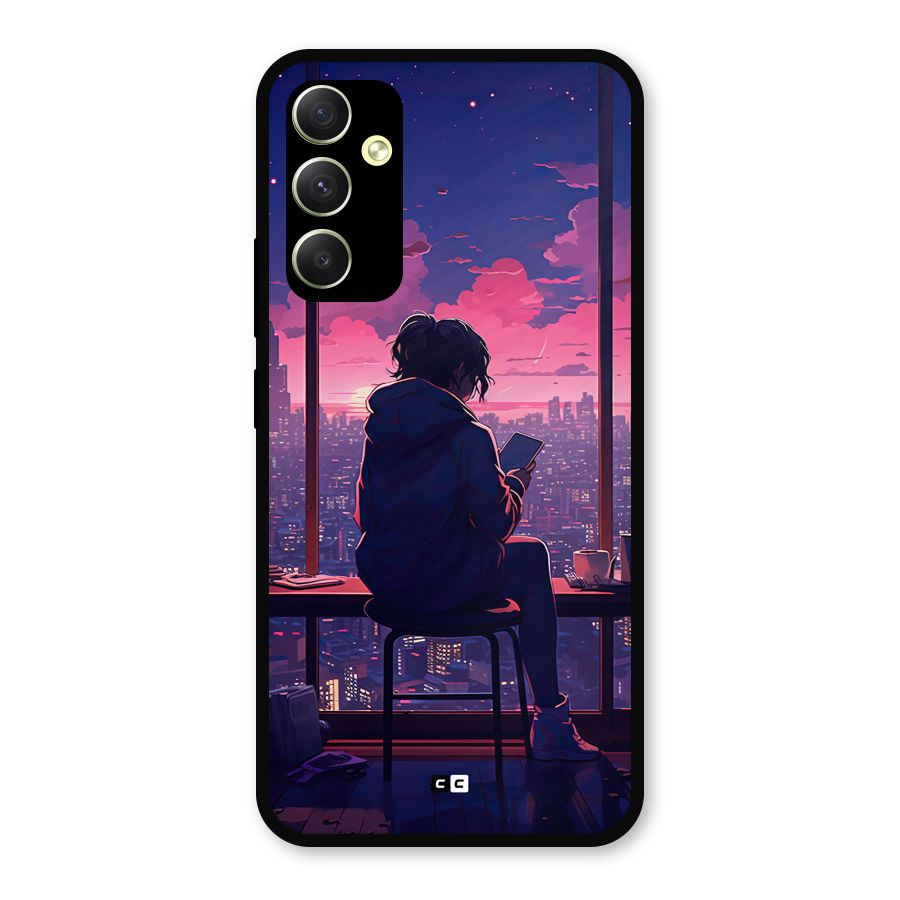 Alone Anime Metal Back Case for Galaxy A34