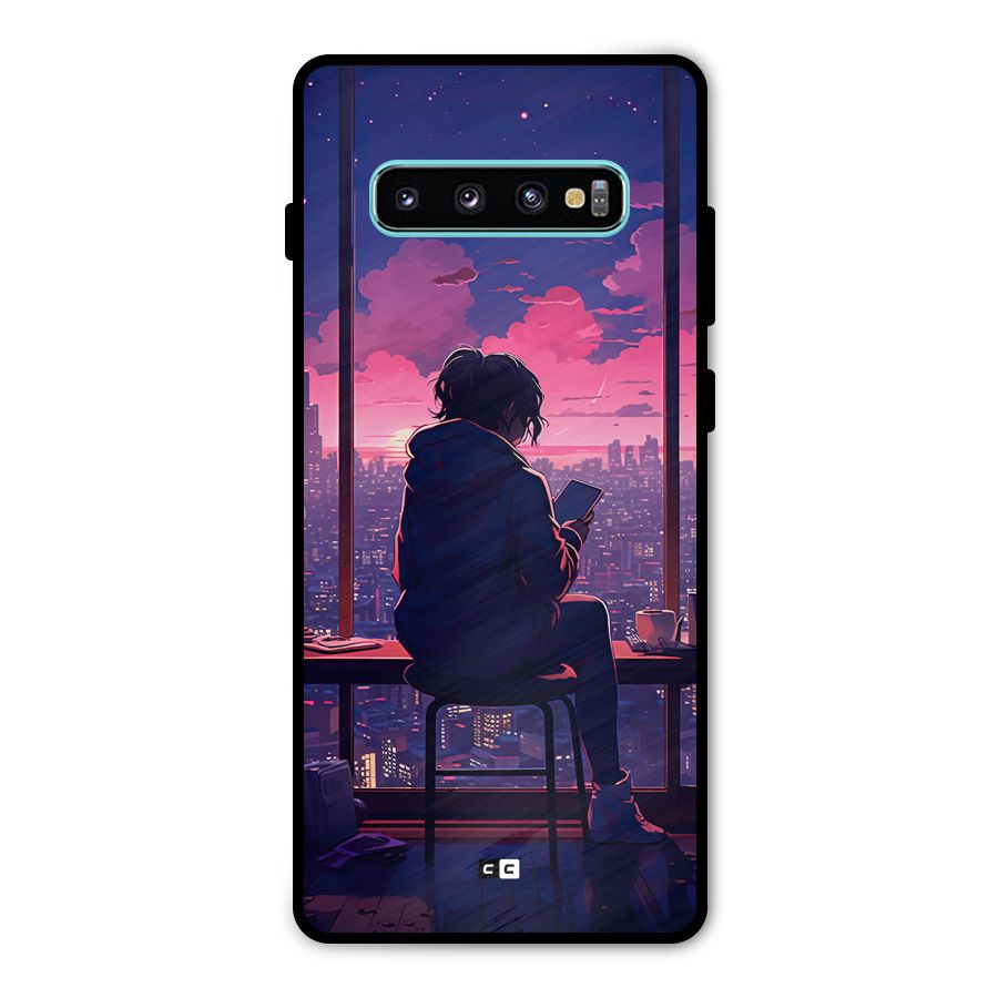 Alone Anime Metal Back Case for Galaxy S10 Plus