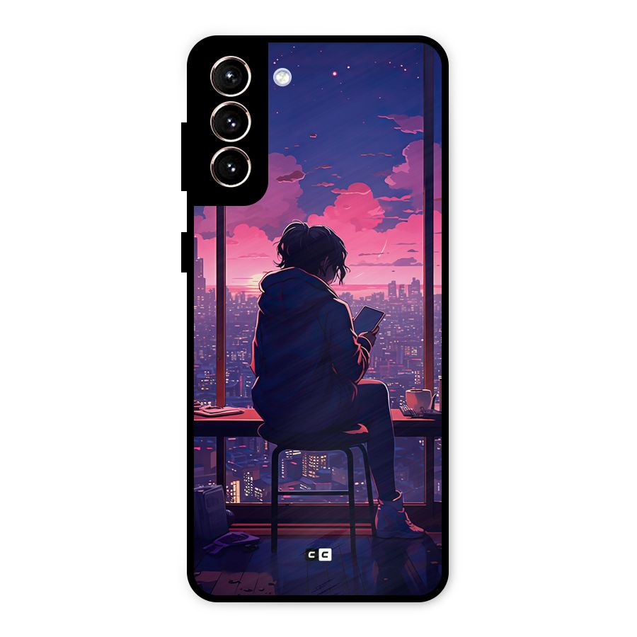 Alone Anime Metal Back Case for Galaxy S21 Plus
