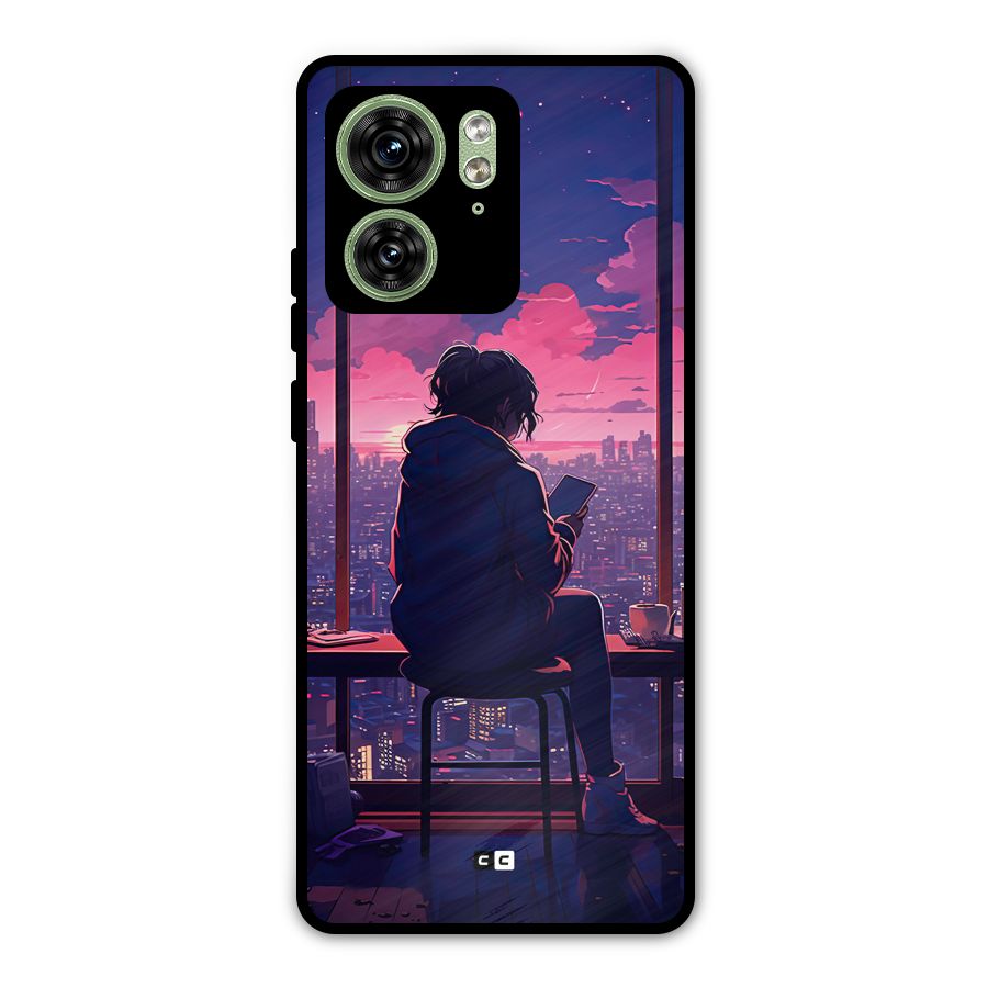 Alone Anime Metal Back Case for Motorola Edge 40 5G