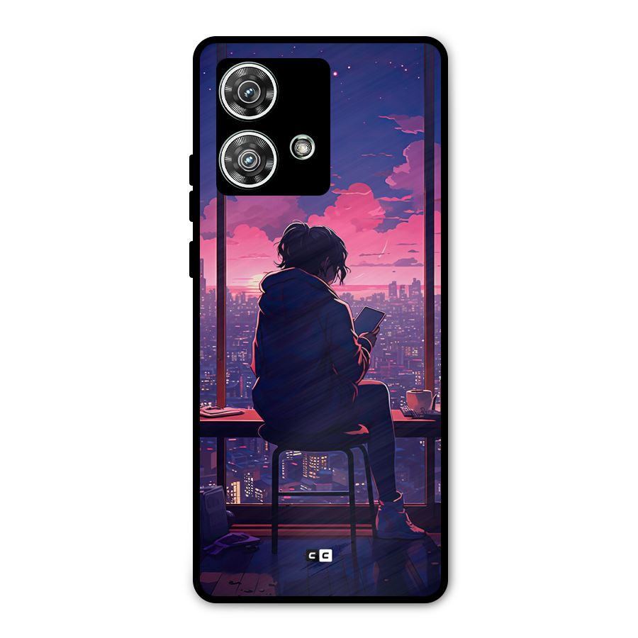 Alone Anime Metal Back Case for Motorola Edge 40 Neo