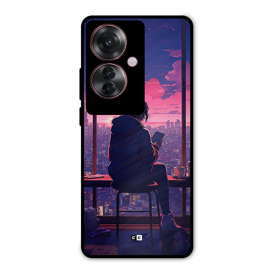 Alone Anime Metal Back Case for Oppo F25 Pro