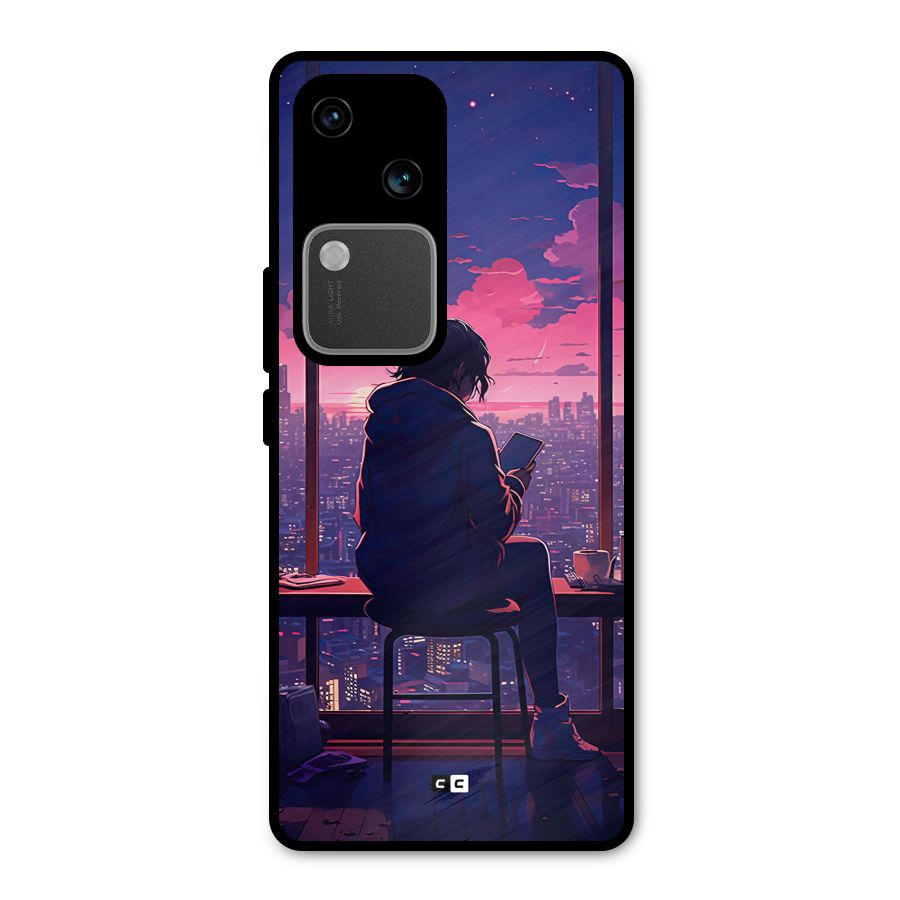 Alone Anime Metal Back Case for Vivo V30 Pro