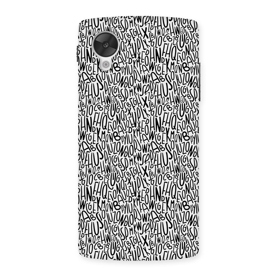 Alphabet Seamless Abstract Back Case for Google Nexsus 5