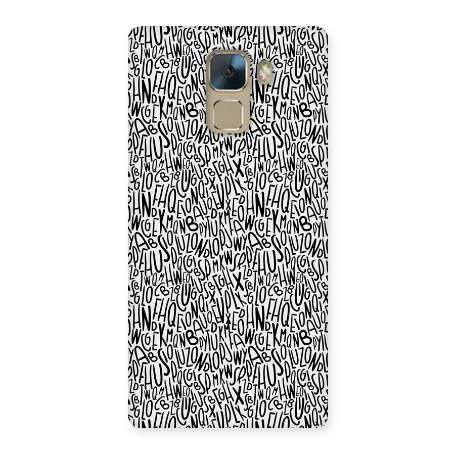 Alphabet Seamless Abstract Back Case for Huawei Honor 7