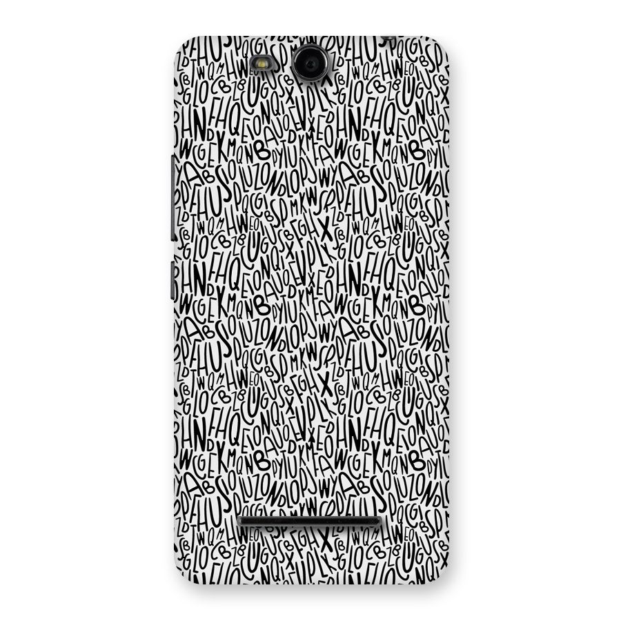 Alphabet Seamless Abstract Back Case for Micromax Canvas Juice 3 Q392